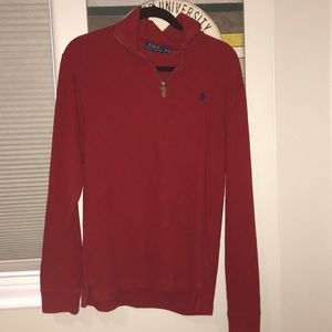 Red Ralph Lauren Polo 1/2 zip up jacket